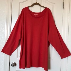 Woman Within Woman’s 4X Orange Shirt Long Sleeve